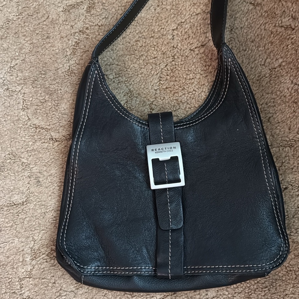 Kenneth Cole Reaction Black Leather Bag